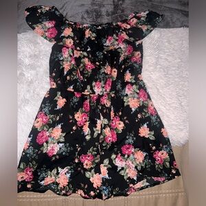 Girls Floral Romper
